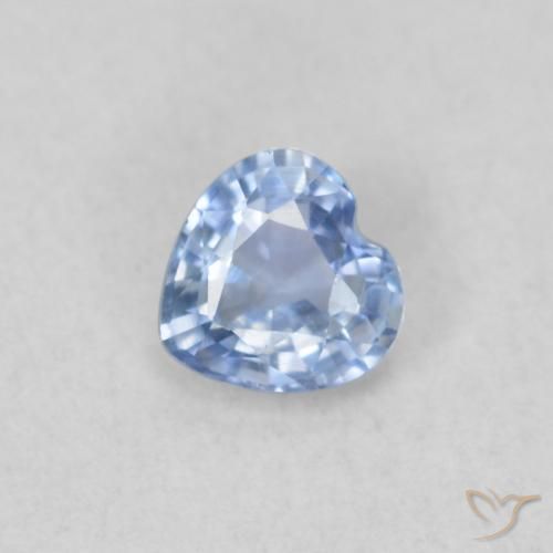 Safira Azul Violeta Claro Natural 0.36ct, Coração, VVS-VS