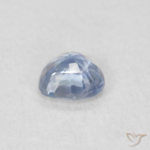 Safira Azul Violeta Claro Natural 0.36ct, Coração, VVS-VS