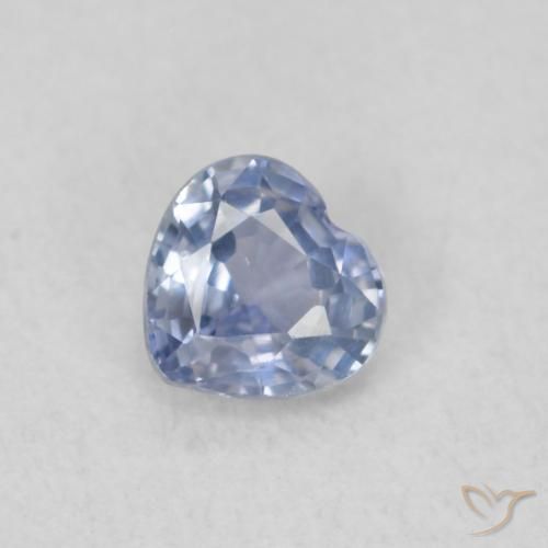 0.39ct Natural Azul púrpura claro Safira, Coração, VVS-VS