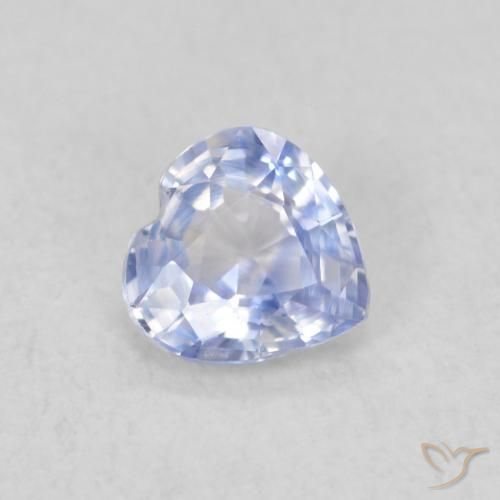 Safira Pastel Azul Natural 0.48ct, Coração, VS