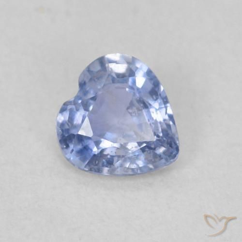 0.30ct Natural Bebê azul Safira, Coração, VS