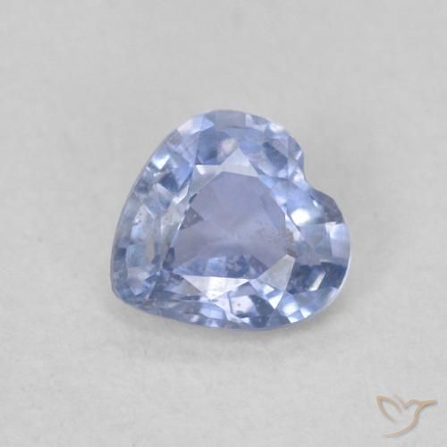 Safira Bebê azul Natural 0.30ct, Coração, VS