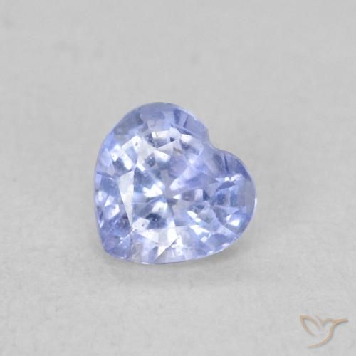 Safira Azul Violeta Claro Natural 0.30ct, Coração, VS