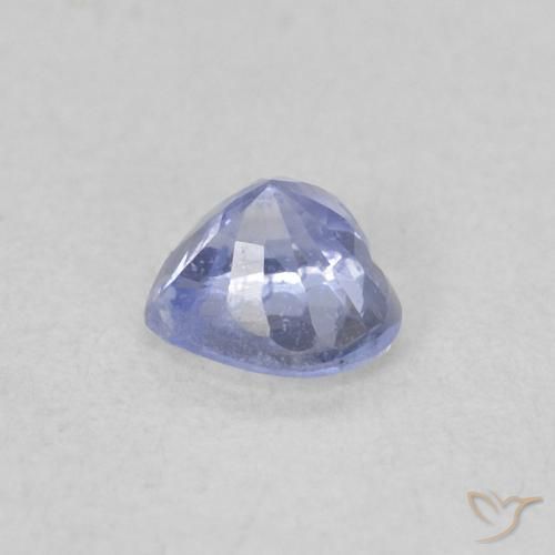 Safira Azul Violeta Claro Natural 0.30ct, Coração, VS