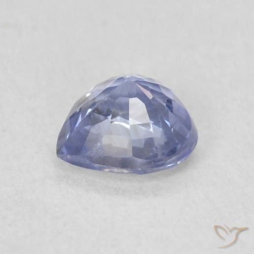 Safira Azul púrpura claro Natural 0.43ct, Coração, VS