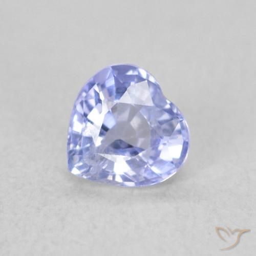 0.36ct Natural Azul claro Safira, Coração, VS