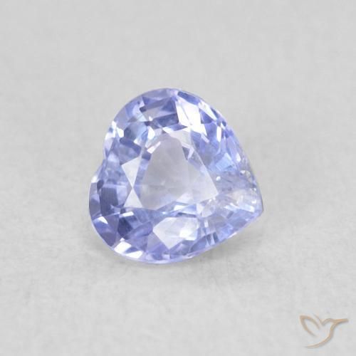 Safira Azul claro Natural 0.36ct, Coração, VS