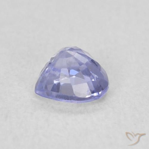 Safira Azul claro Natural 0.36ct, Coração, VS