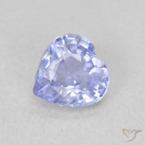 0.39ct Natural Azul claro Safira, Coração, VS