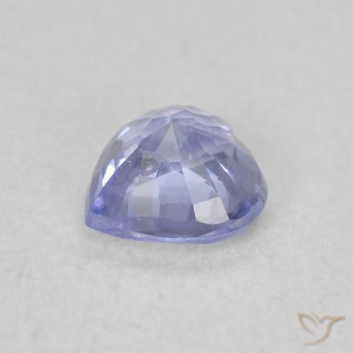 Safira Azul claro Natural 0.39ct, Coração, VS