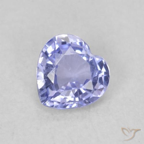 0.34ct Natural Azul claro Safira, Coração, VS