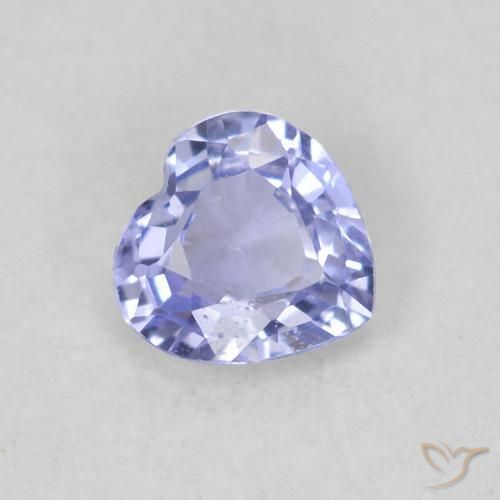 Safira Azul claro Natural 0.34ct, Coração, VS
