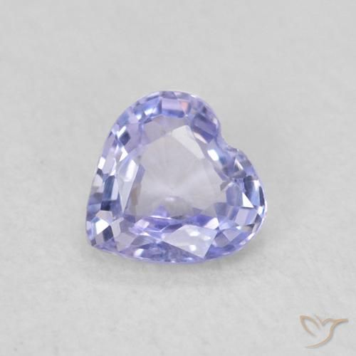 Safira Azul claro Natural 0.28ct, Coração, VS
