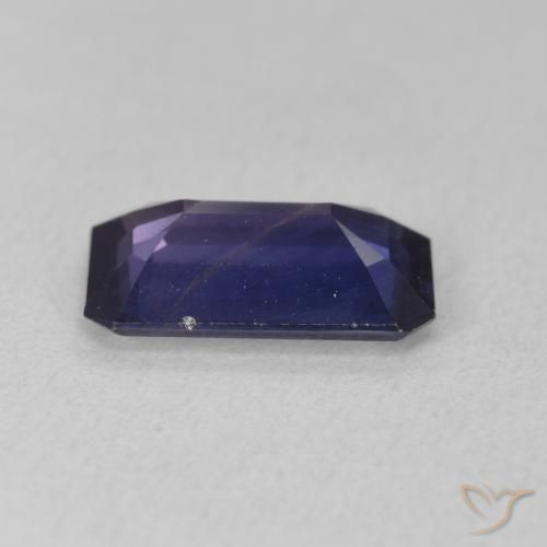 Safira Azul da meia noite Natural 3.22ct, Corte Octógono / Esmeralda, VS