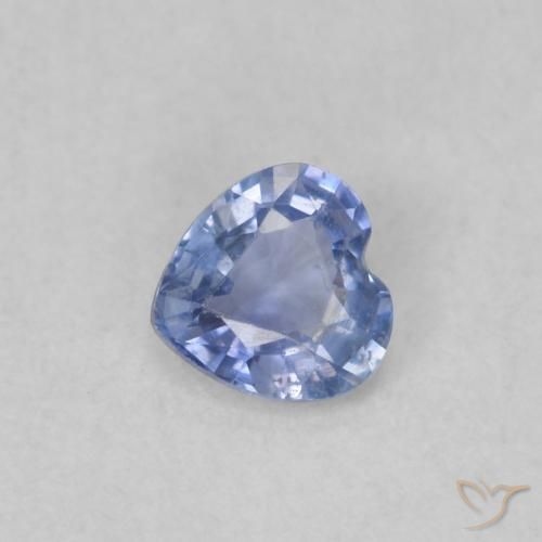 Safira Bebê azul Natural 0.31ct, Coração, VS
