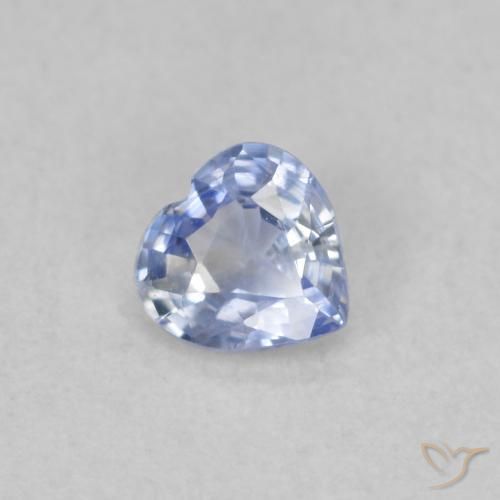 0.31ct Natural Pastel Azul Safira, Coração, VS