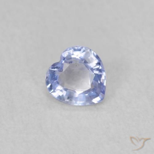 Safira Pastel Azul Natural 0.25ct, Coração, VS