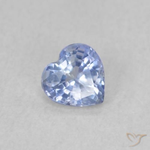 Safira Pastel Azul Natural 0.34ct, Coração, VS