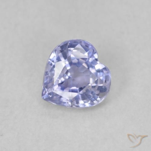 0.44ct Natural Azul claro Safira, Coração, VS
