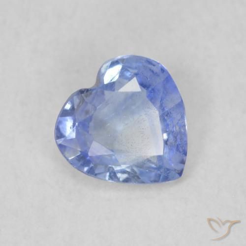 Safira Pastel Azul Natural 0.32ct, Coração, VS