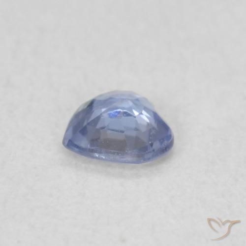 Safira Azul púrpura claro Natural 0.22ct, Coração, VS