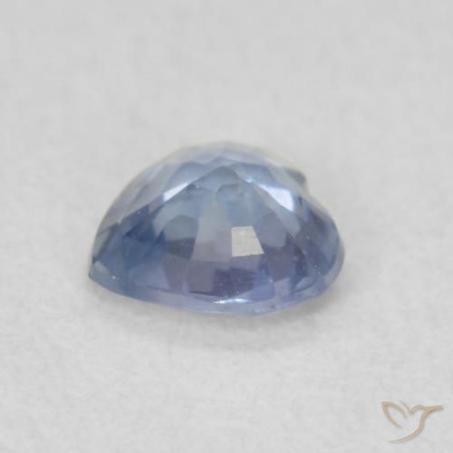 Safira Azul claro Natural 0.44ct, Coração, VS