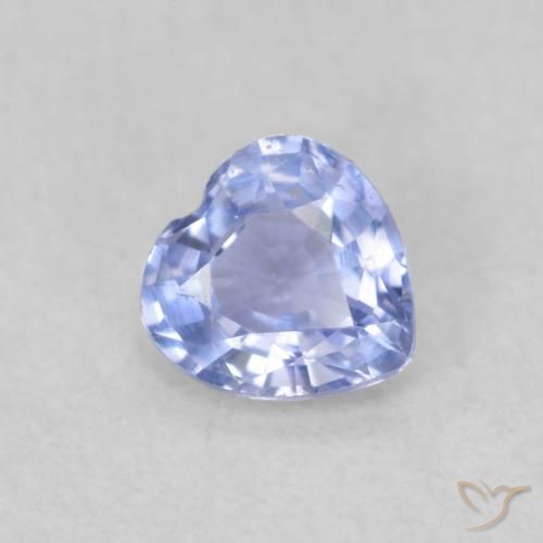 0.35ct Natural Azul claro Safira, Coração, VVS-VS