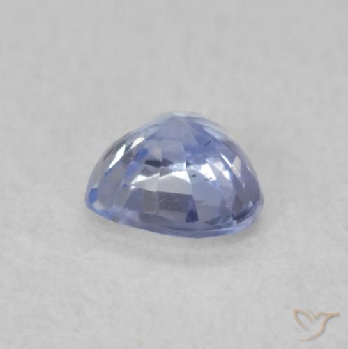 Safira Pastel Azul Natural 0.44ct, Coração, VVS-VS