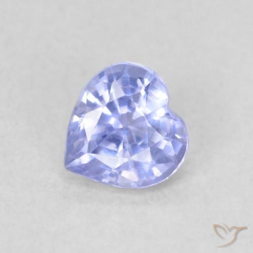 0.38ct Natural Azul claro Safira, Coração, VVS-VS