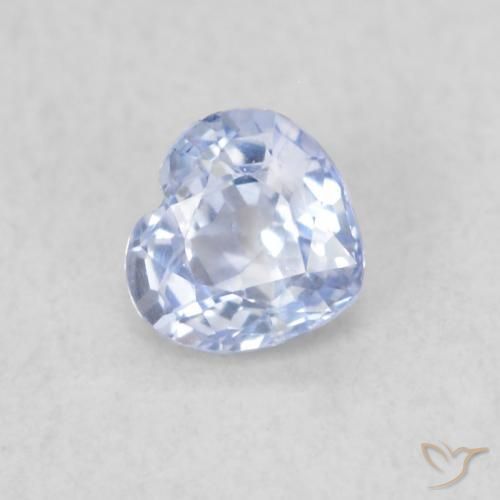 Safira Azul arroxeado Natural 0.33ct, Coração, VVS-VS