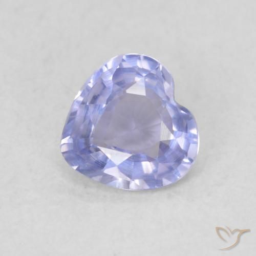 0.36ct Natural Azul claro Safira, Coração, VVS-VS