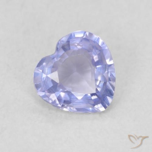 Safira Azul claro Natural 0.36ct, Coração, VVS-VS