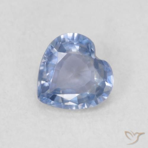 0.32ct Natural Azul púrpura claro Safira, Coração, VVS-VS