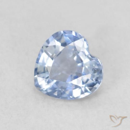 0.40ct Natural Bebê azul Safira, Coração, VVS-VS