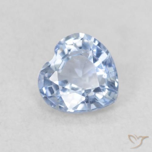 Safira Bebê azul Natural 0.40ct, Coração, VVS-VS