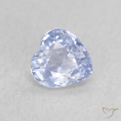 Safira Pastel Azul Natural 0.36ct, Coração, VVS-VS