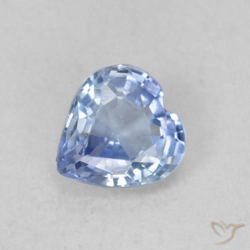 0.35ct Natural Azul púrpura claro Safira, Coração, VVS-VS