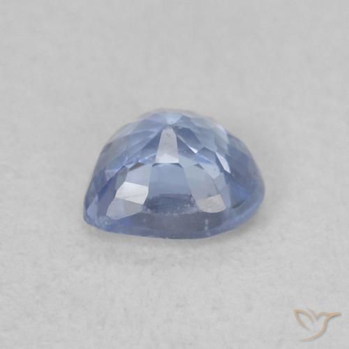 Safira Azul púrpura claro Natural 0.35ct, Coração, VVS-VS