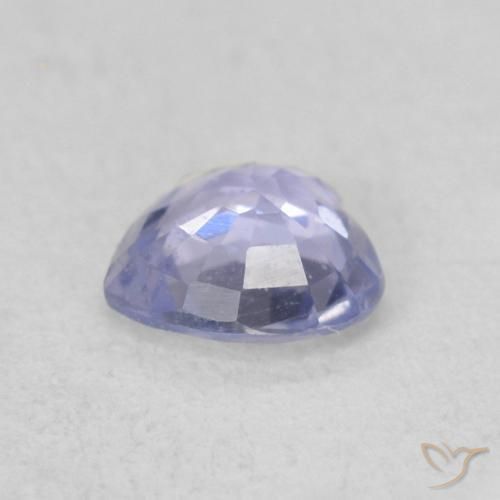 Safira Azul púrpura claro Natural 0.38ct, Coração, VS