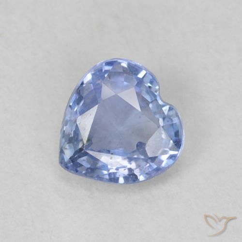 0.33ct Natural Azul claro Safira, Coração, VS