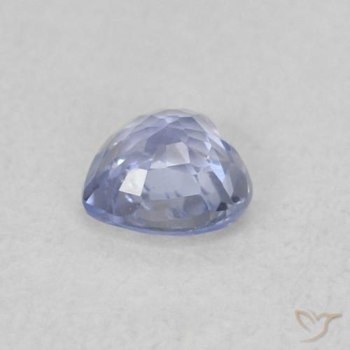 Safira Pastel Azul Natural 0.30ct, Coração, VS