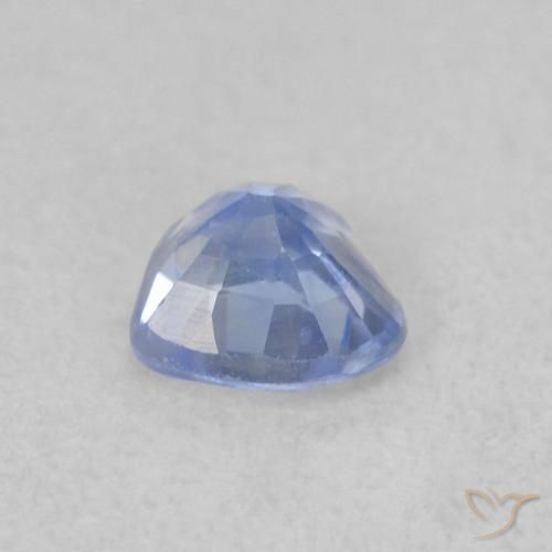 Safira Azul púrpura claro Natural 0.35ct, Coração, VS