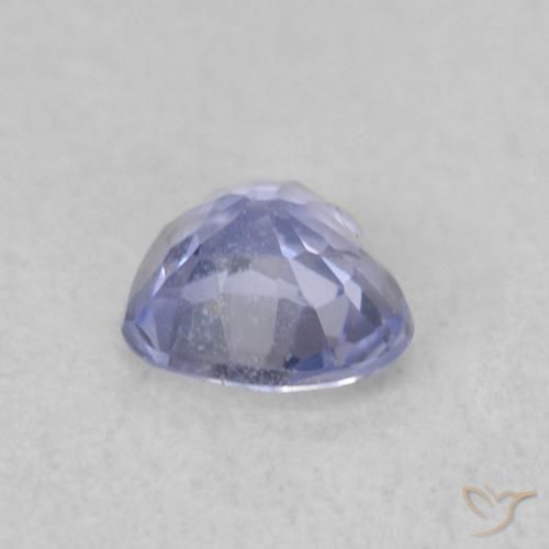 Safira Azul púrpura claro Natural 0.39ct, Coração, VS