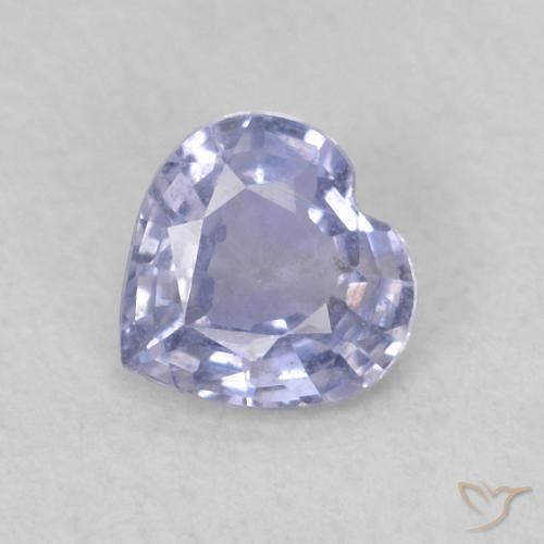 0.38ct Natural Azul claro Safira, Coração, VS