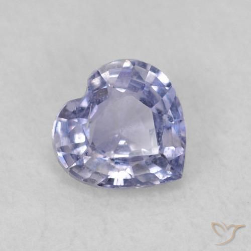 Safira Azul claro Natural 0.38ct, Coração, VS
