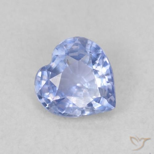 0.36ct Natural Violeta Azul Safira, Coração, VS