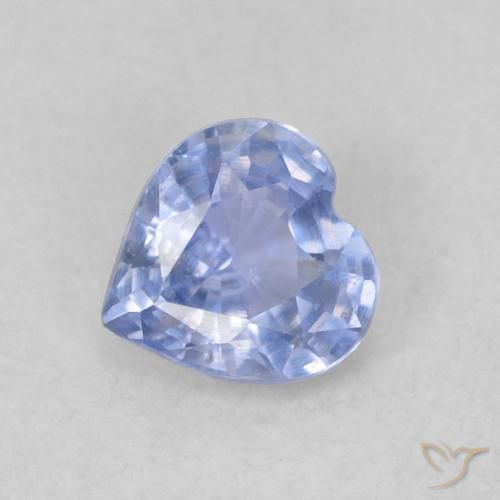 Safira Violeta Azul Natural 0.36ct, Coração, VS