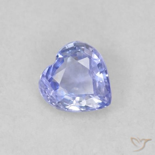0.23ct Natural Azul claro Safira, Coração, VS
