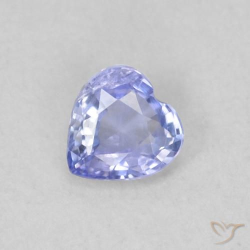 Safira Azul claro Natural 0.23ct, Coração, VS