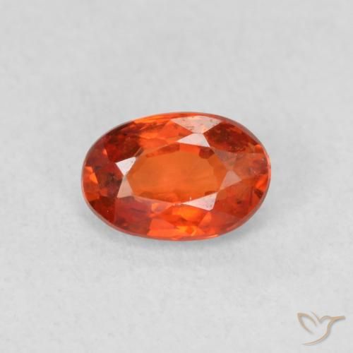 0.62ct Natural laranja quente Safira, oval, VS